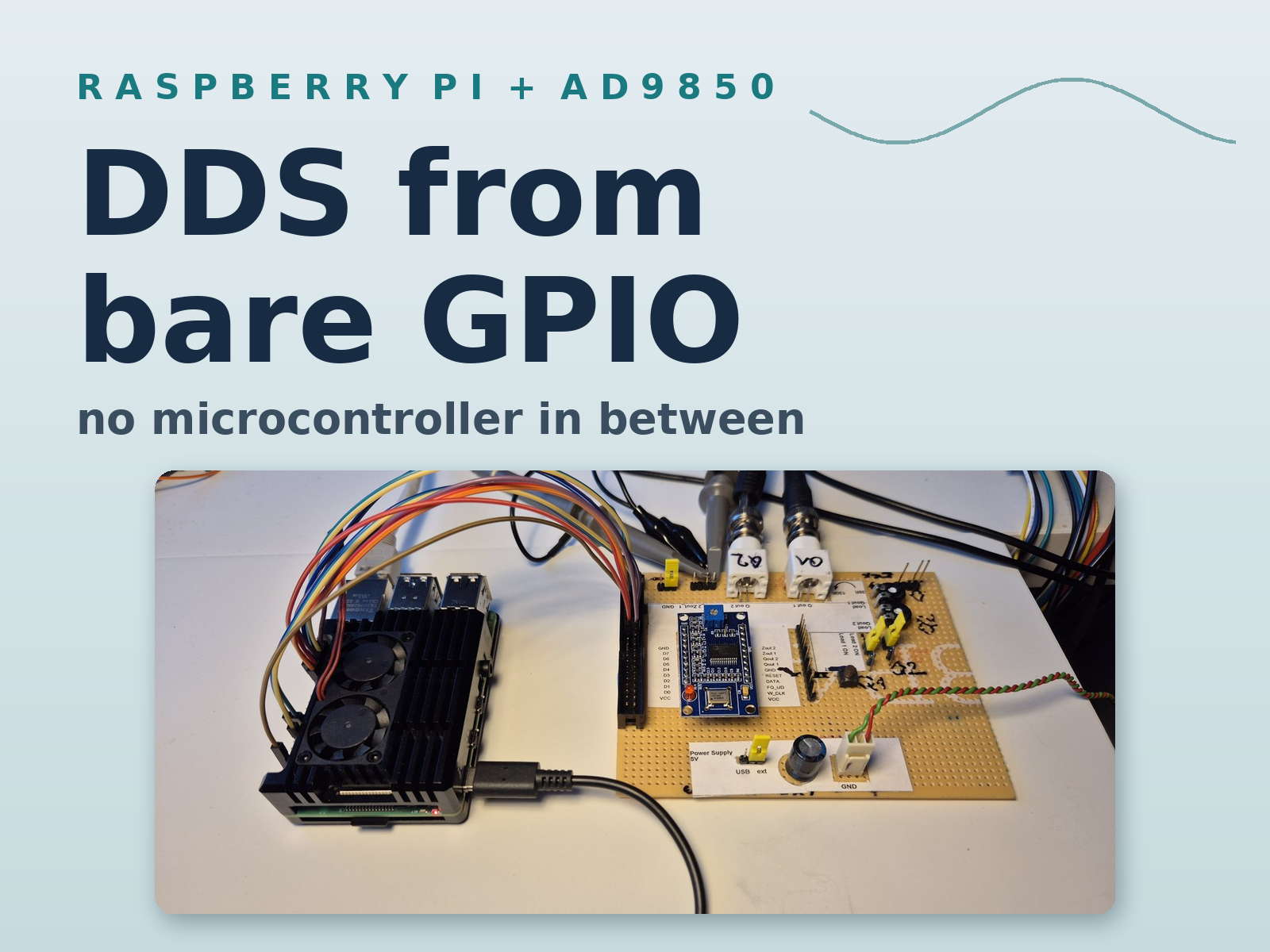 Raspberry Pi AD9850 Sine Wave Generator with GPIO Control